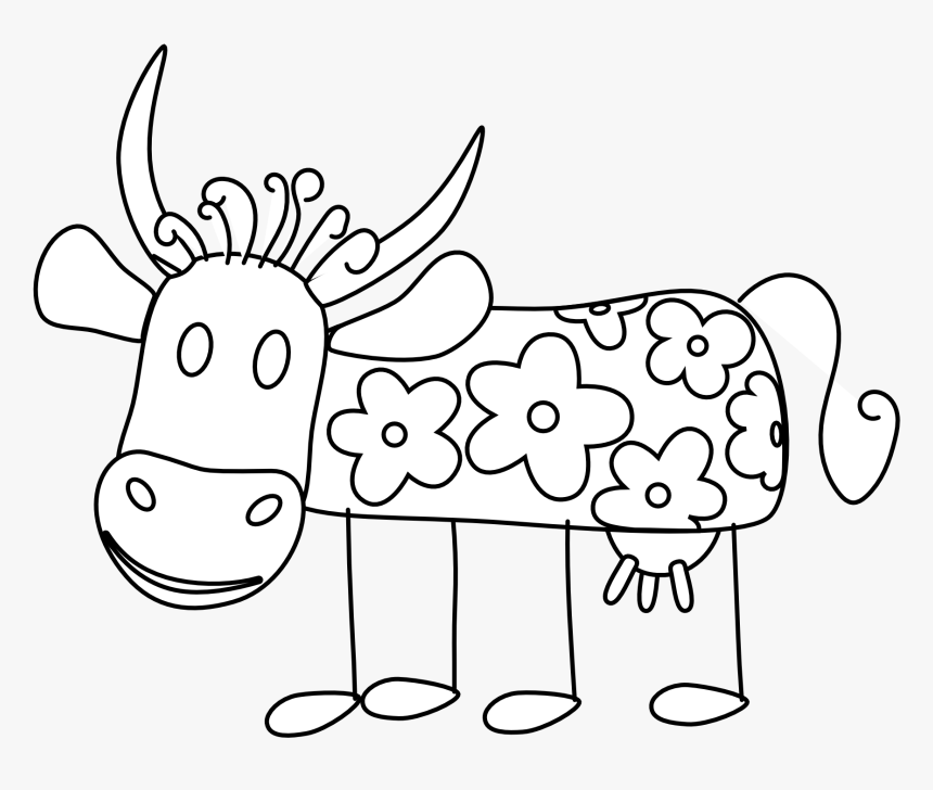 Clip Art Taurine Cattle Vector Graphics Portable Network - Coloring Book, HD Png Download, Free Download