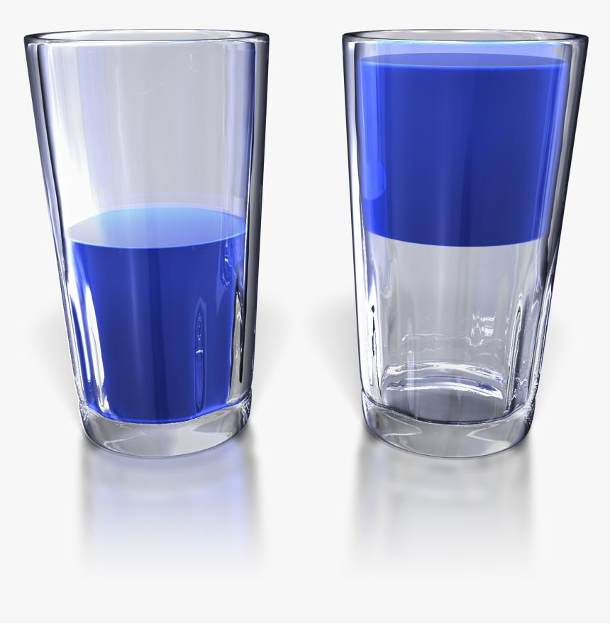 Glass Half Full Png , Png Download - Half Glass Half Empty, Transparent Png, Free Download