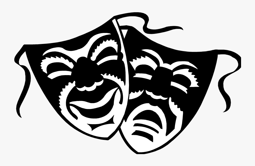 How To Draw Drama Masks - Les Genre De Theatre, HD Png Download, Free Download