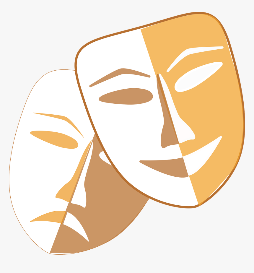 Drama Masks Transparent Background, HD Png Download, Free Download