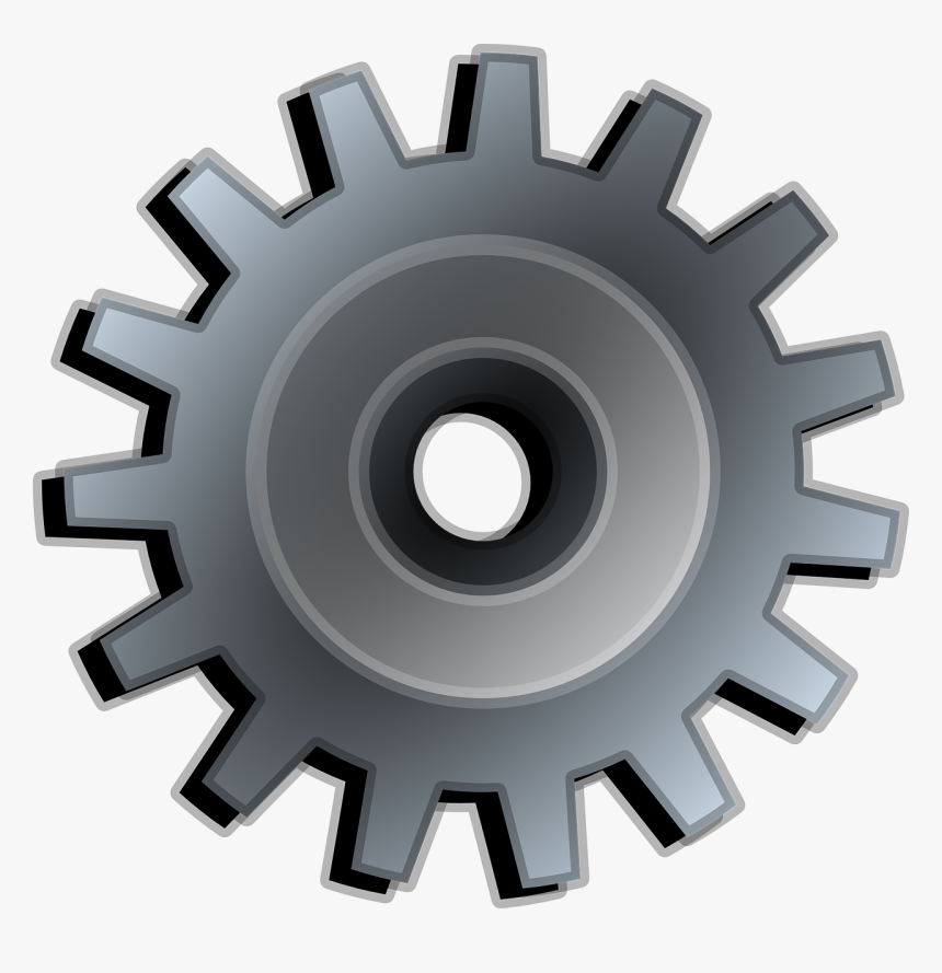 Gear, Single, Cog, Wheel, Metal, Tool - Two Gears, HD Png Download, Free Download