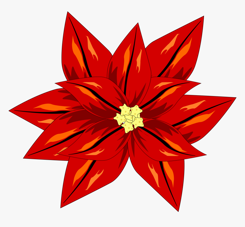 Poinsettia Clip Art Free, HD Png Download, Free Download