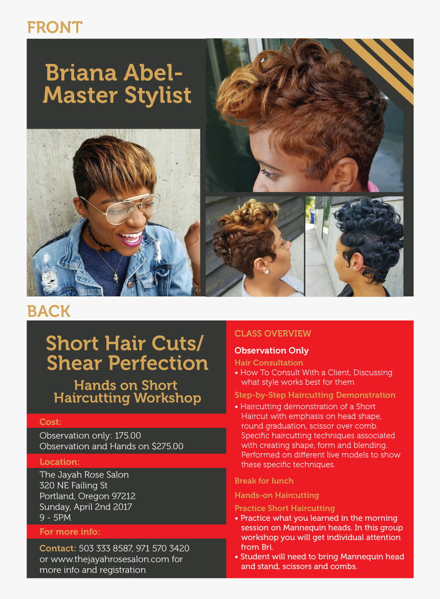 Flyer Design By Jadavprakash9 For This Project - Hair Care Class Flyer, HD Png Download, Free Download