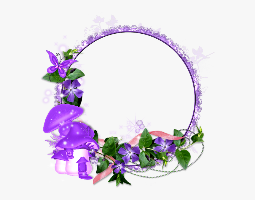 Purple Cluster Frame Png, Transparent Png, Free Download