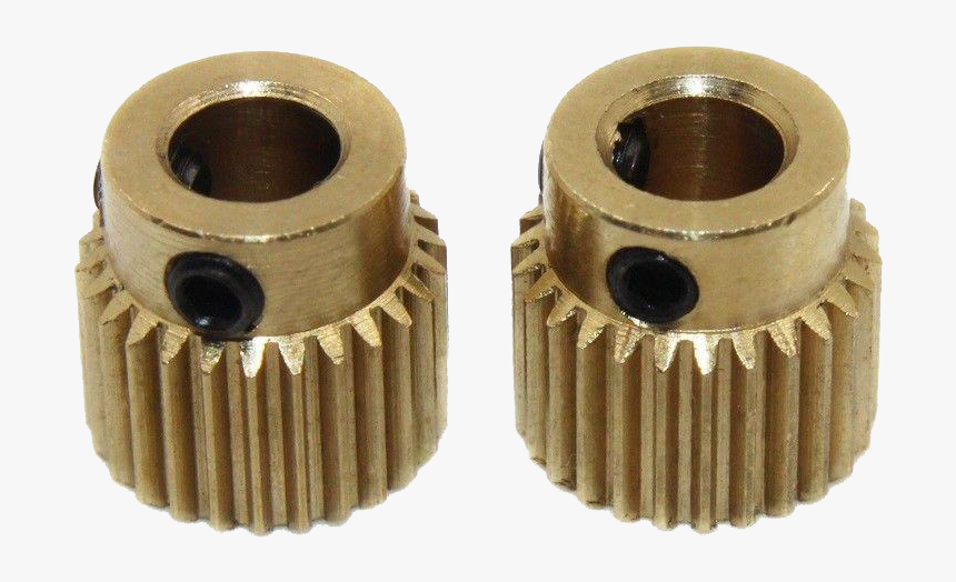 2 Pcs 26 Teeth Extruder Drive Gear 5mm Bore Copper - Hub Gear, HD Png Download, Free Download