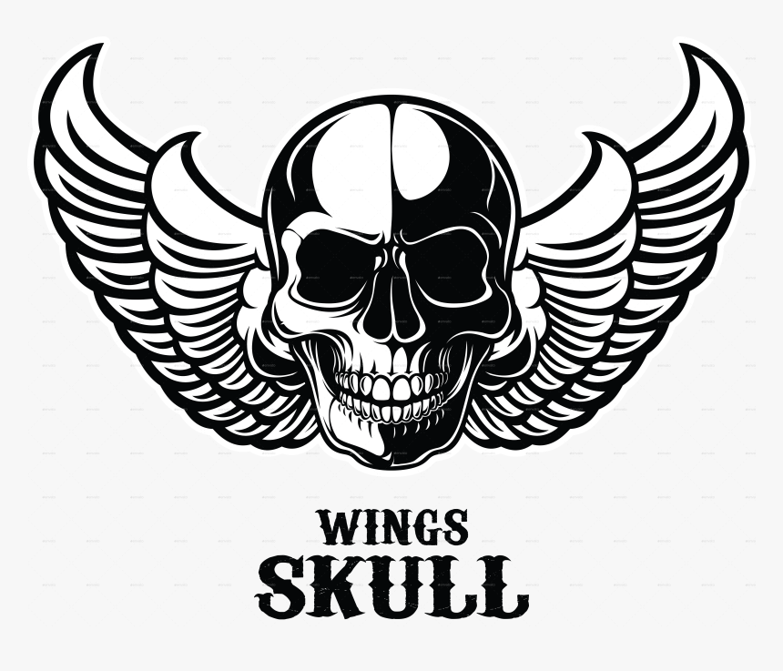 Skull Wing Png - Skull Designs For T Shirts, Transparent Png, Free Download