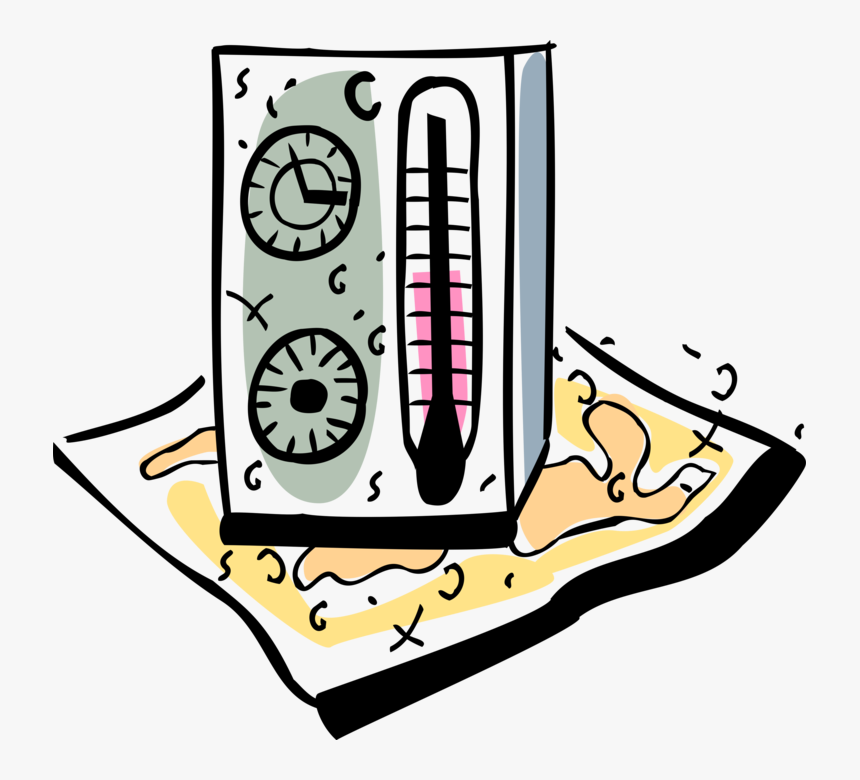 Vector Illustration Of Thermometer For Measuring Air, HD Png Download, Free Download