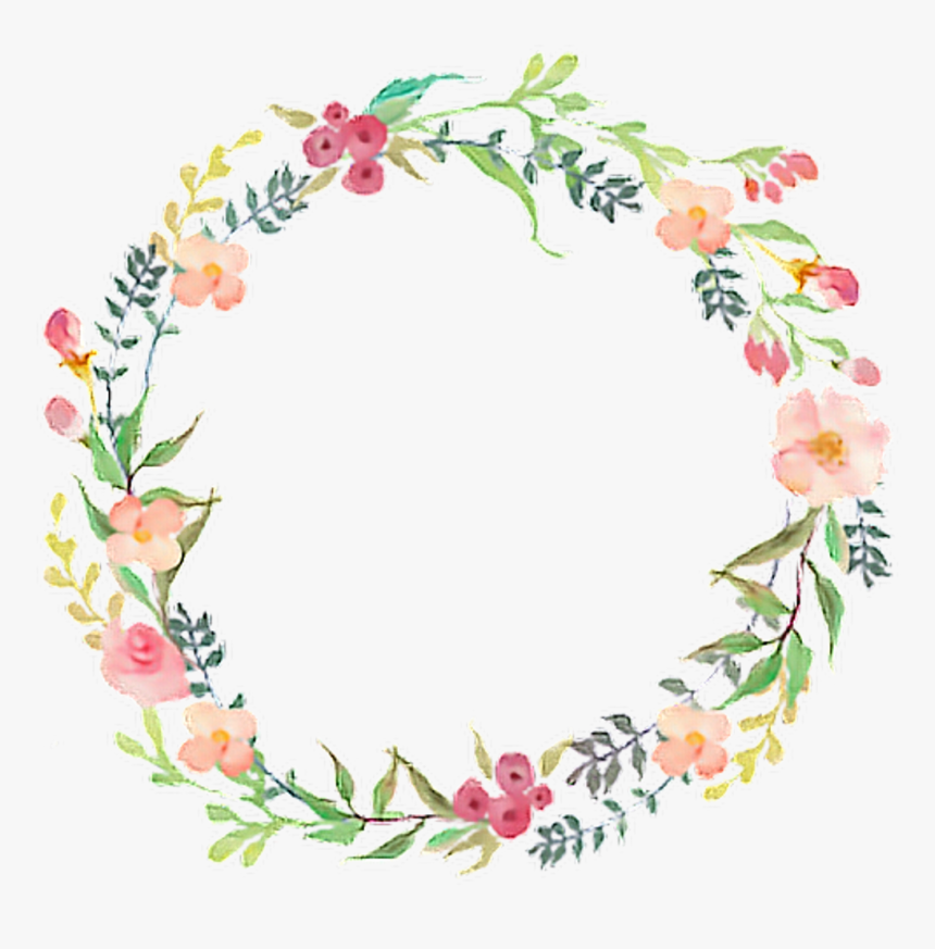 Transparent Watercolor Frame Png - Flower Wreath Png Transparent, Png Download, Free Download