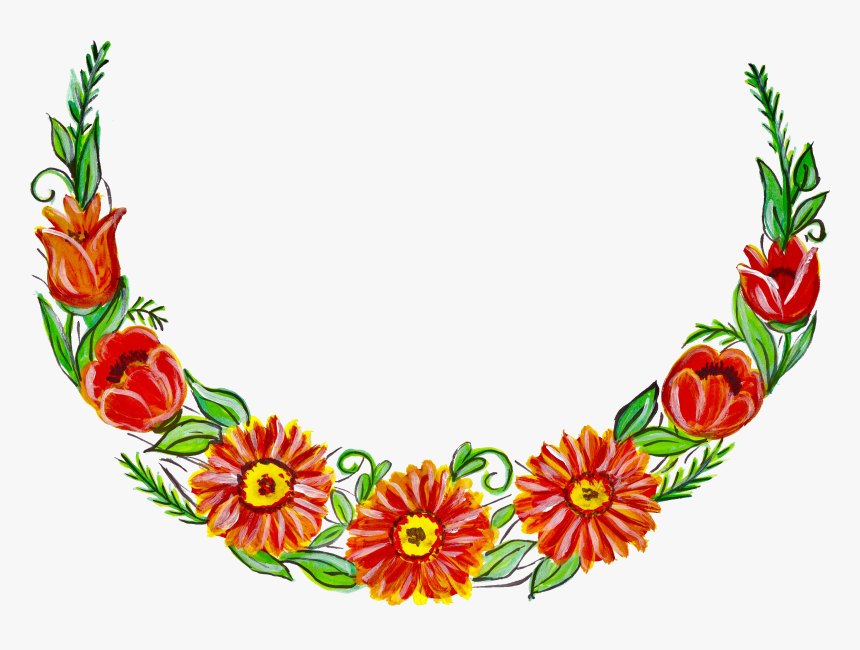 Flower Wreath 2 Png, Transparent Png, Free Download