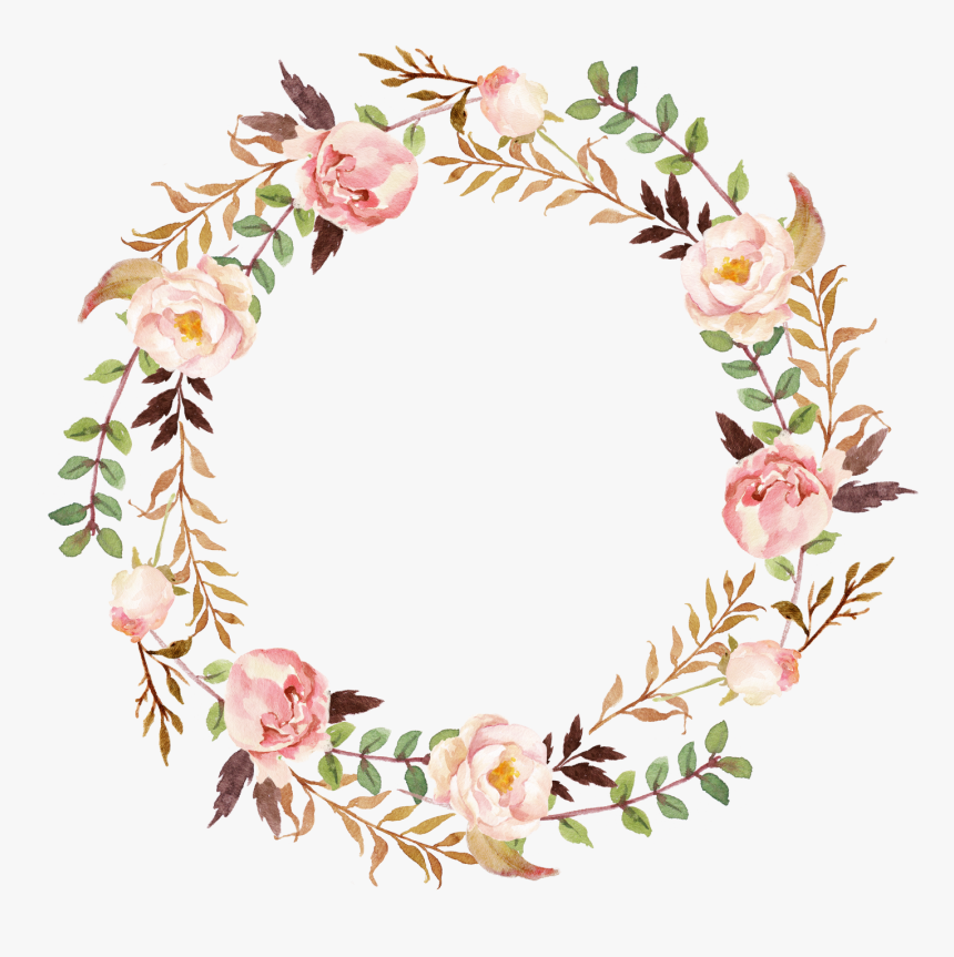 Wedding Invitation Paper Wreath Clip Art - Transparent Background Flower Wreath, HD Png Download, Free Download