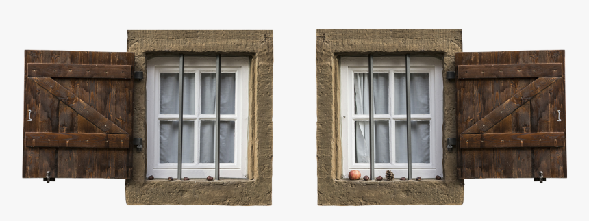 Window, Shutter, Shutters, Old, Facade, Stone Wall - Old Facade Windows, HD Png Download, Free Download