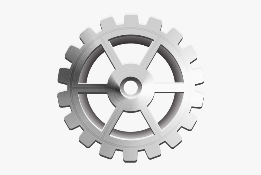 Simple 3d Metallic Gear For Ui - Gear, HD Png Download, Free Download