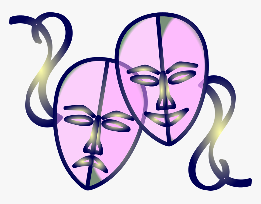 Mask, Carnival, Venetian, Venice, Festival, Theater - Mask Drama Transparent Background, HD Png Download, Free Download