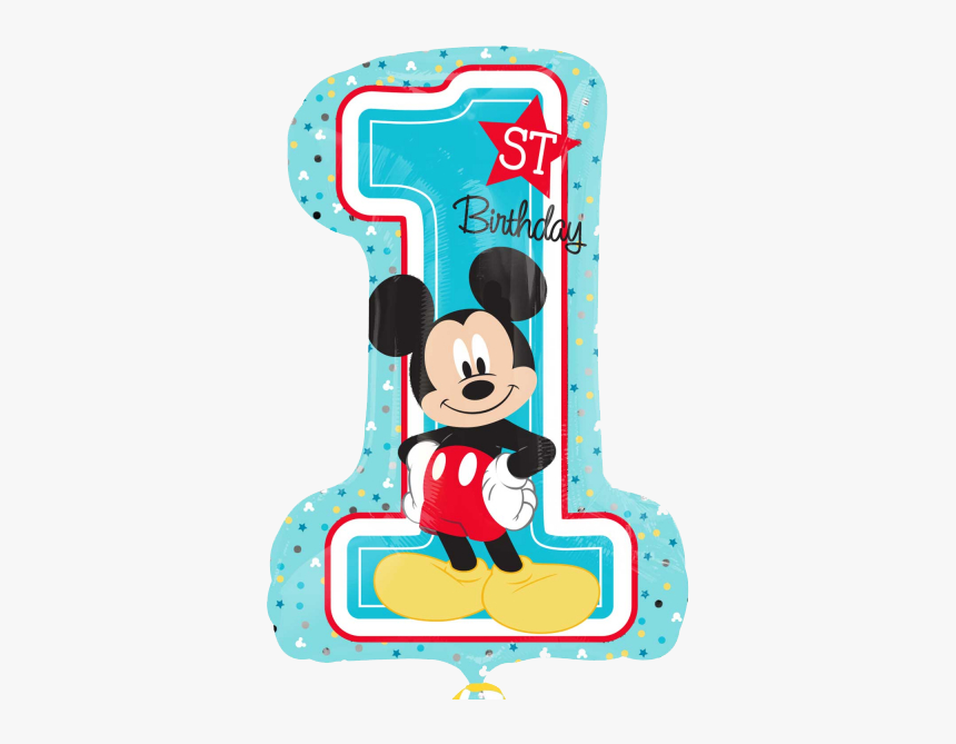 Mickey Mouse 1 Png - Mickey Mouse First Birthday, Transparent Png, Free Download