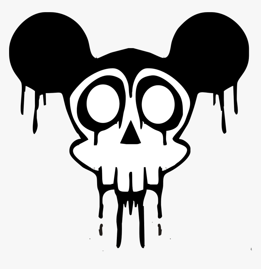 Cartoon Mickey Mouse Skull, HD Png Download, Free Download