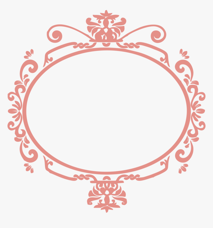 Clip Art Moldura Arabesco Rosa Png - Moldura Redonda Dourada Png, Transparent Png, Free Download