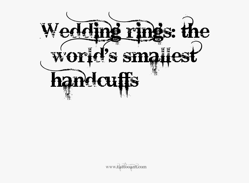 Transparent Marriage Quotes Png - Wedding Ring Smallest Handcuff World, Png Download, Free Download