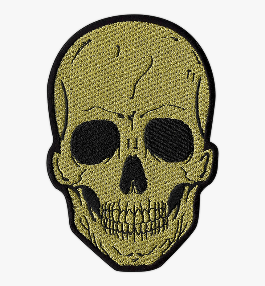 Large Gold Skull Patch - Patch Skull, HD Png Download, Free Download