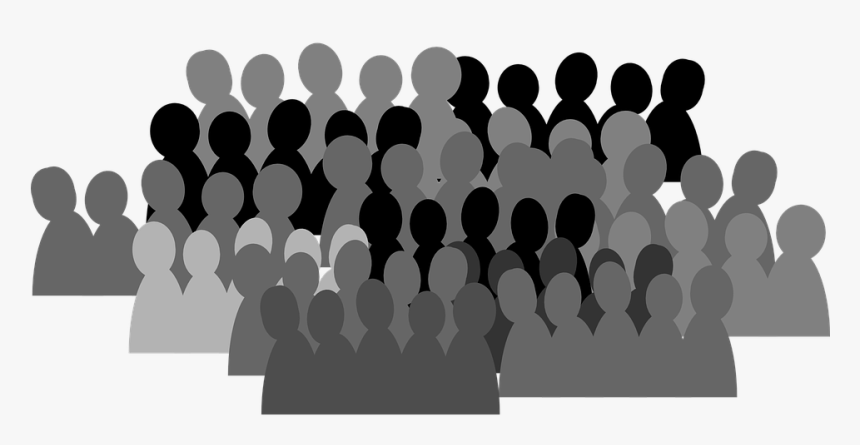 Crowd, Mass, People, Shadows, Silhouettes - Clipart Transparent Background People, HD Png Download, Free Download