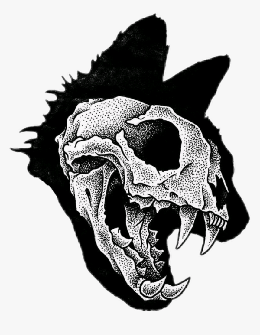 Cat Skull Download Free Clipart With A Transparent - Cat Skull Tattoo Designs, HD Png Download, Free Download