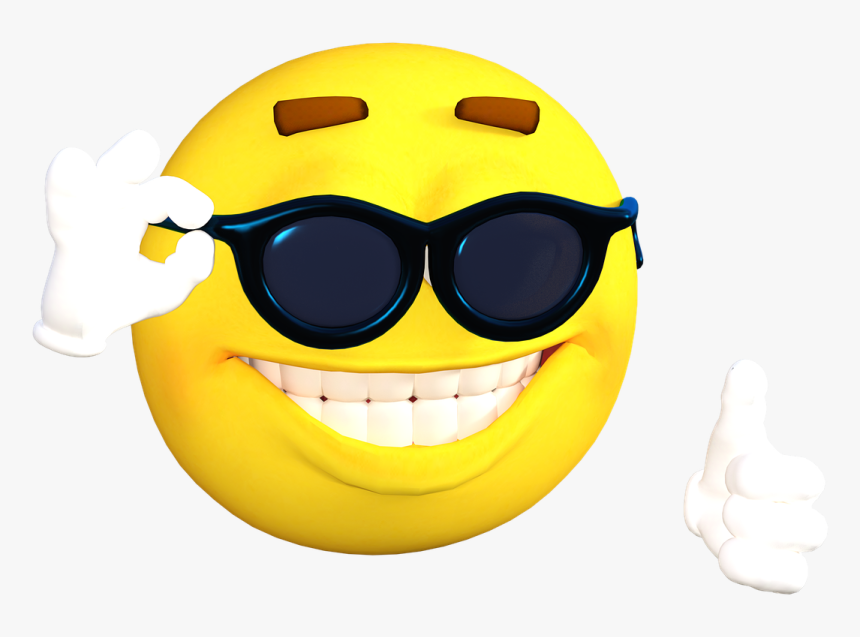 Emoticon, Emoji, Sonrisa, Cara, Icono - Emoji With Sunglasses And Thumbs Up, HD Png Download, Free Download