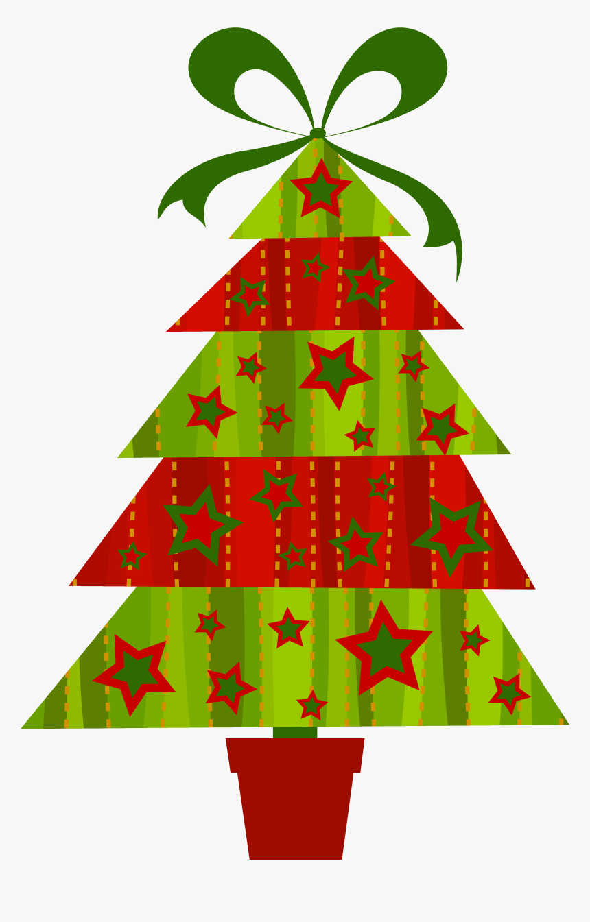 Free Modern Christmas Clipart - Christmas Tree Clipart, HD Png Download, Free Download