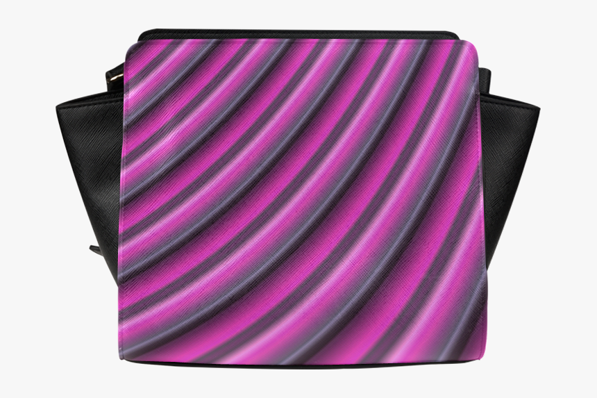 Glossy Pink Gradient Stripes Satchel Bag - Wristlet, HD Png Download, Free Download