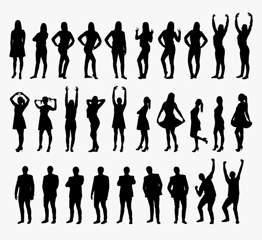 30 People Silhouettes Clip Arts - People Silhouette Png Icon, Transparent Png, Free Download