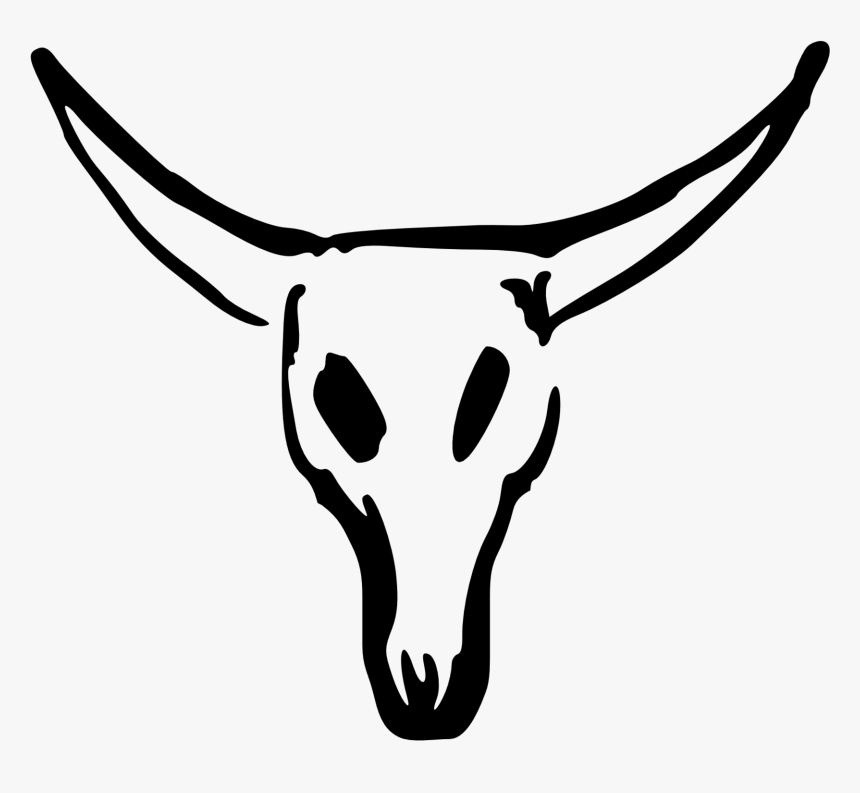 Cow Skull Svg Clip Arts - Cow Skull Drawing Easy, HD Png Download, Free Download