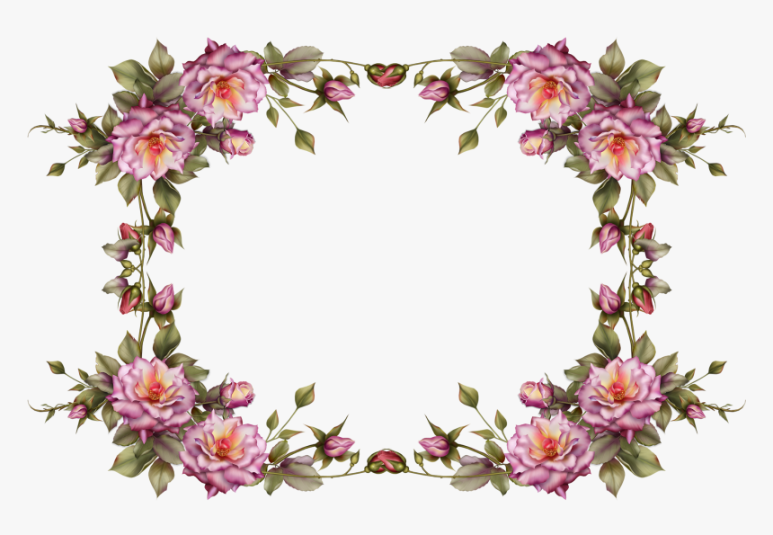 Transparent Background Flower Frame Png, Png Download, Free Download