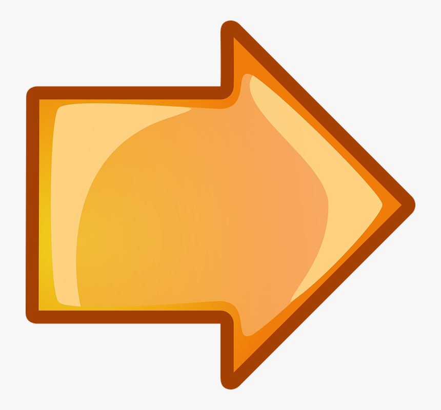Arrow, Right, Orange, Next, Pointing, Direction, Symbol - Left And Right Arrow Cartoon, HD Png Download, Free Download