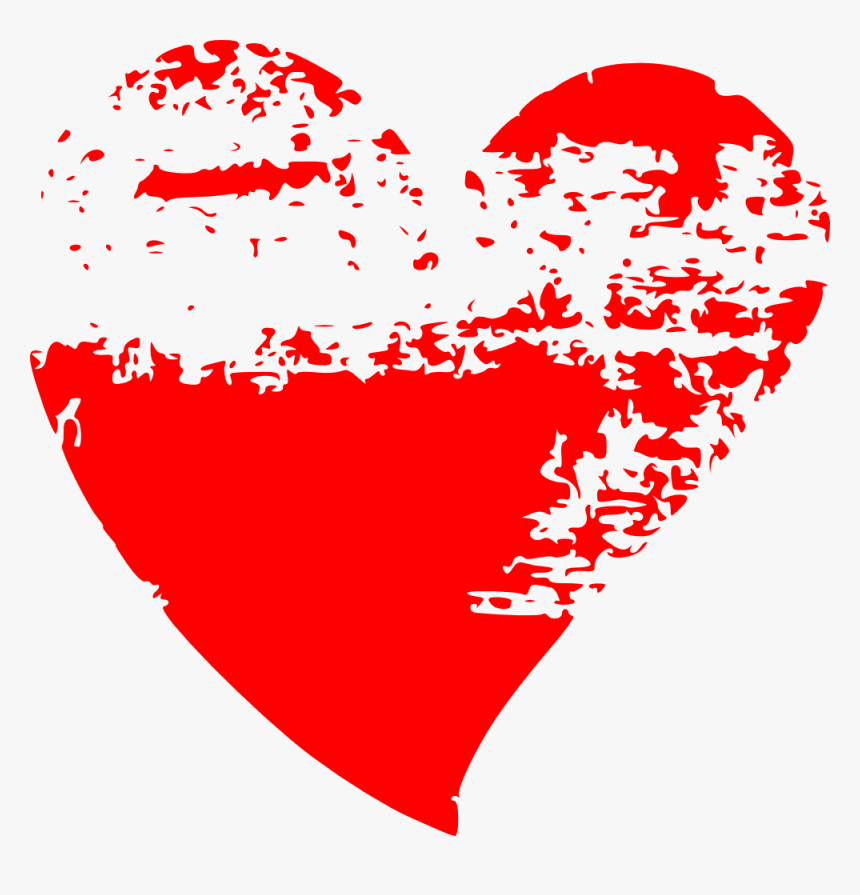 Grunge Heart Vector - Grunge Heart Png Vector, Transparent Png, Free Download