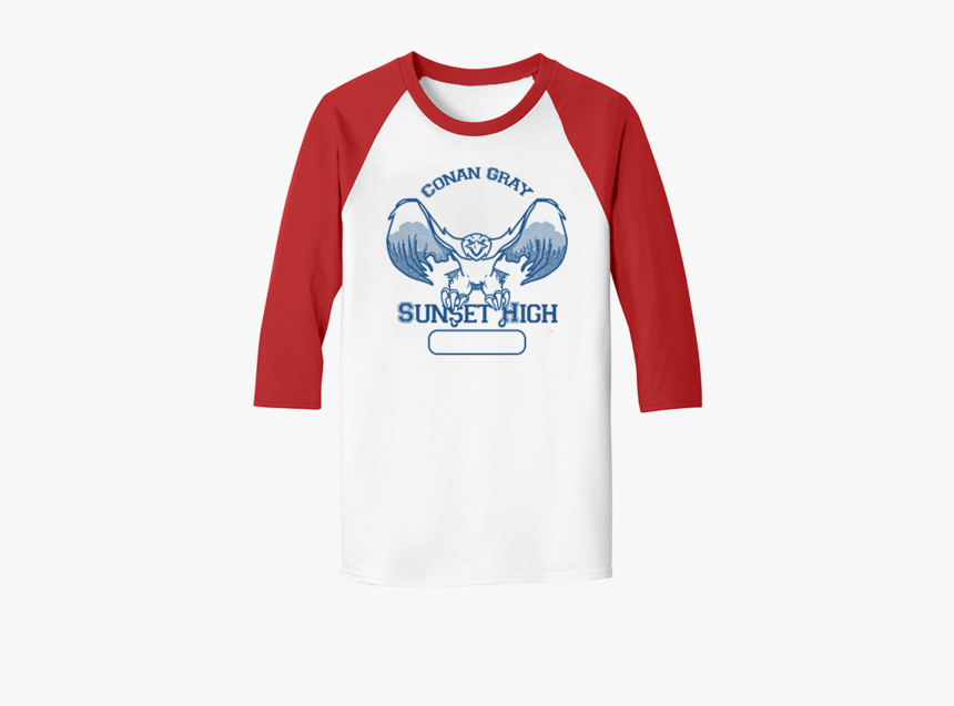 Sunset High White And Red Baseball Tee - Conan Grey Sunset Season, HD Png Download, Free Download