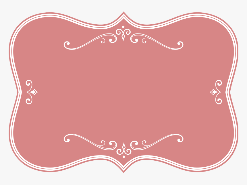 Flourishes Clipart Pink Vector Frame Png - Bunco Night, Transparent Png, Free Download