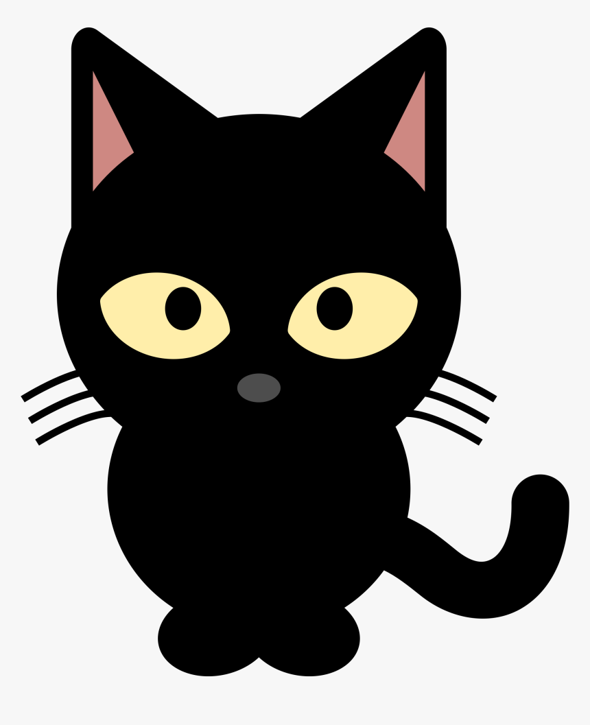 Clipart Black Cat Png - Cute Black Cat Clipart, Transparent Png, Free Download