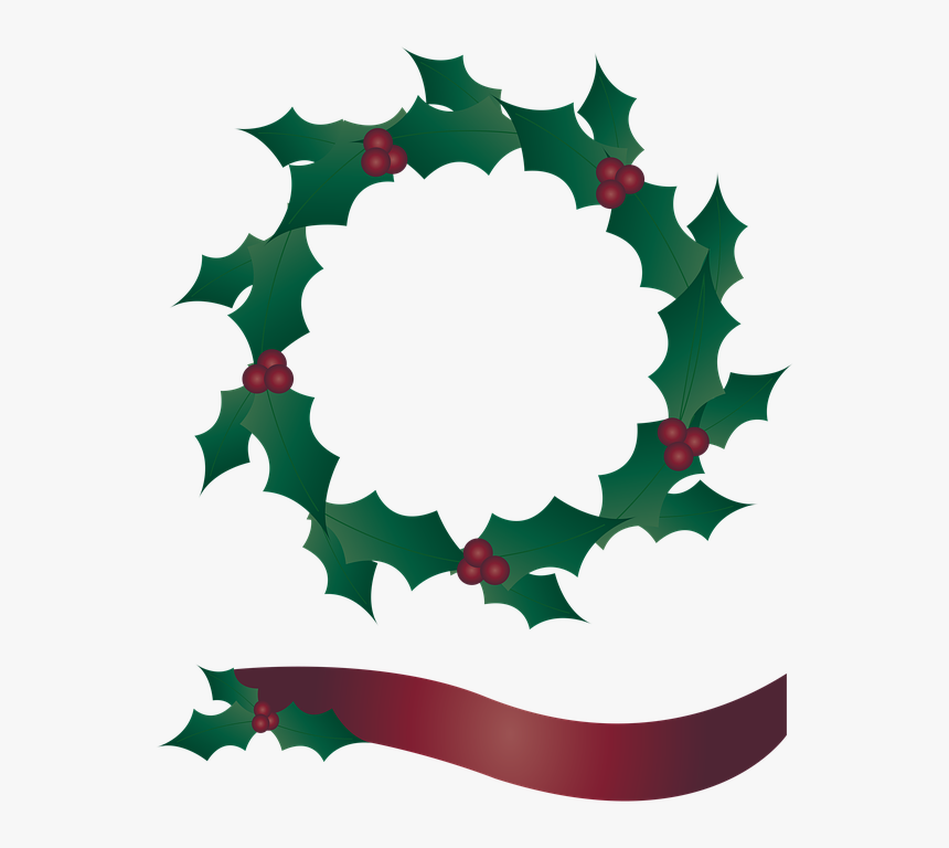 Holly Wreath Png, Transparent Png, Free Download