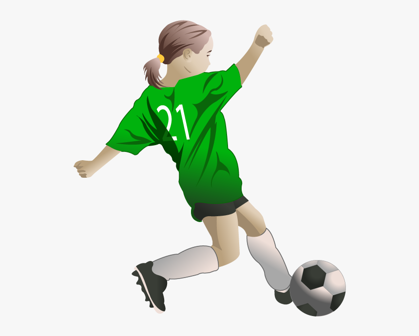 Png Girls Soccer - Soccer Player No Background, Transparent Png, Free Download