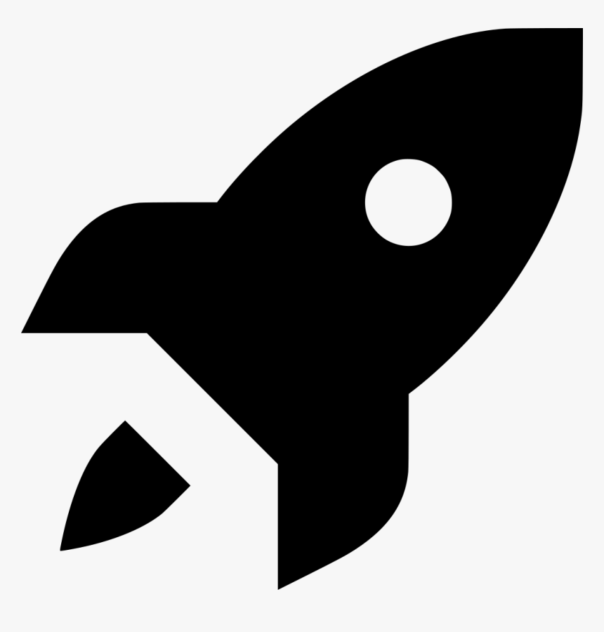 Black Cartoon Rocket, HD Png Download, Free Download