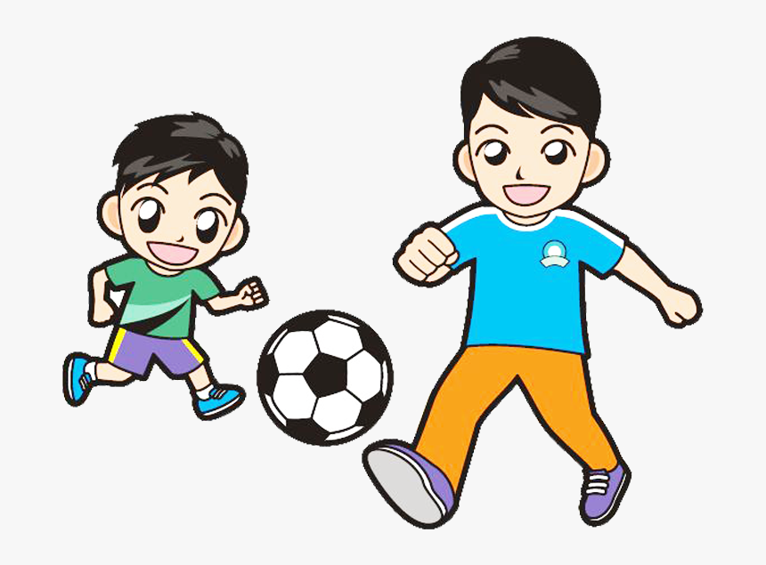 Child Clip Art Play Soccer Parent Picture - Clip Art Play Football, HD Png Download, Free Download