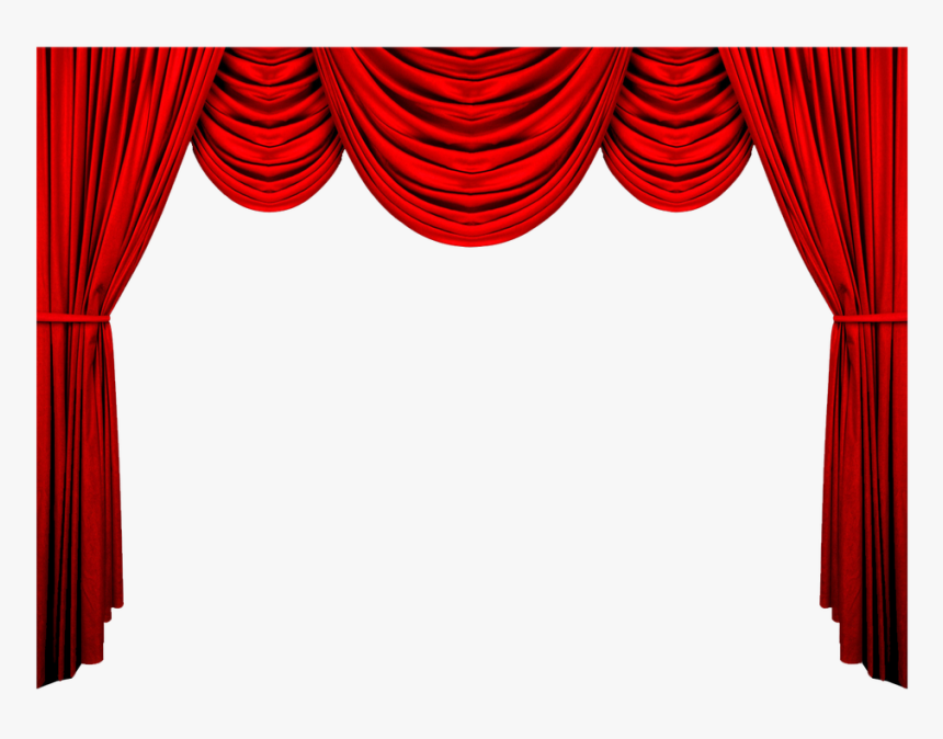 Curtain,theater Curtain,red,stage,window Design,line,interior - Red Curtains Transparent Background, HD Png Download, Free Download