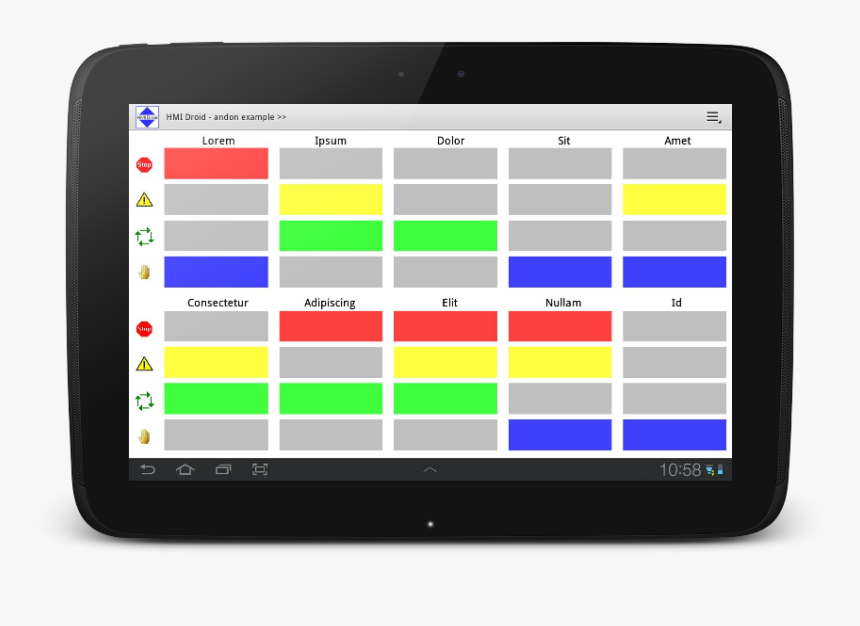 Andon Hmi Android Tablet App - Plc To Lan Communication, HD Png Download, Free Download