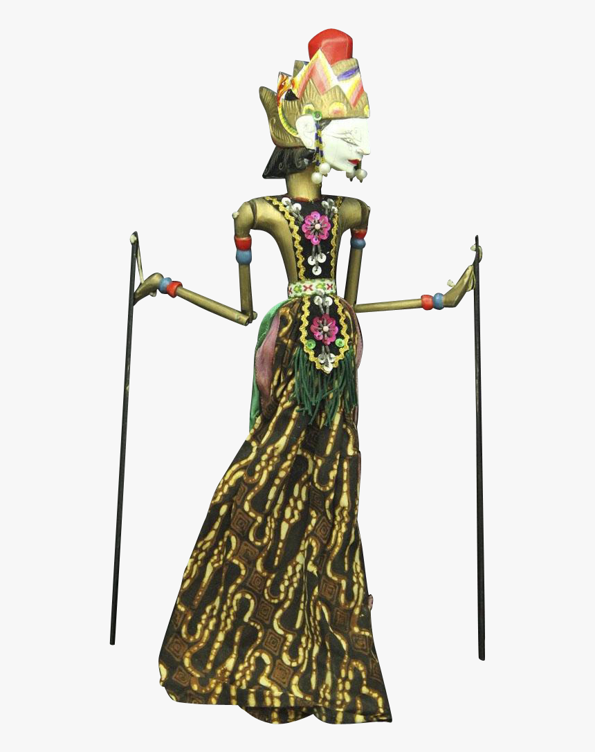 Drawn Doll Puppet - Female Wayang Kulit Puppet, HD Png Download - kindpng