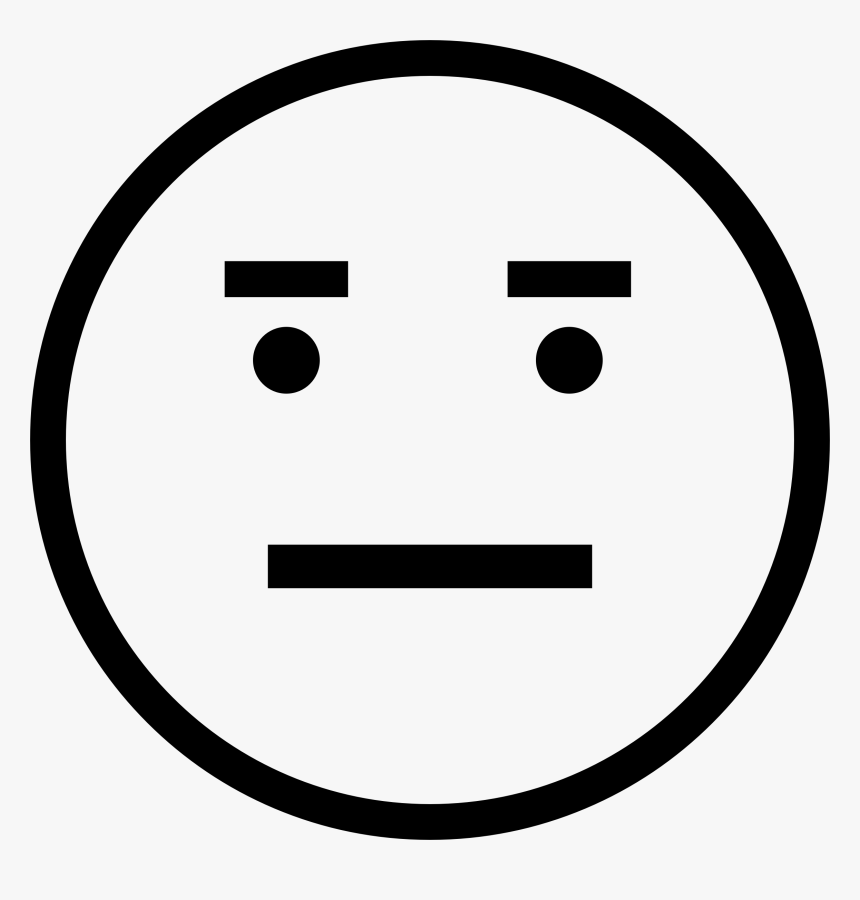 Smiley Face Black And White - Annoyed Png, Transparent Png, Free Download