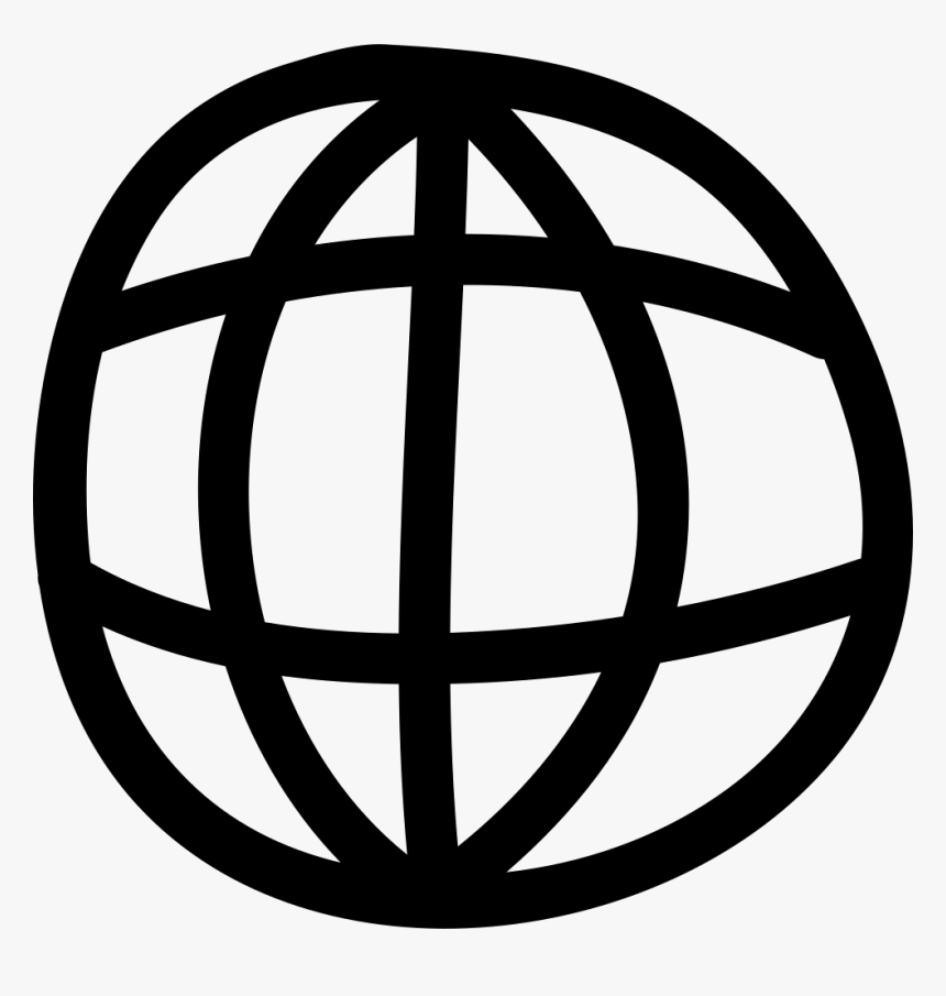 World Grid Hand Drawn Symbol - Globe Icon Png Orange, Transparent Png, Free Download