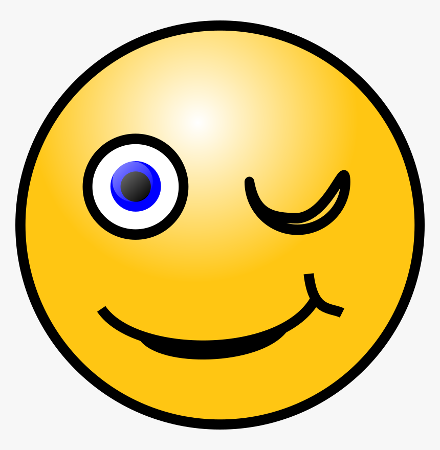 Winky Face Png - Smiley Face Gif Png, Transparent Png, Free Download
