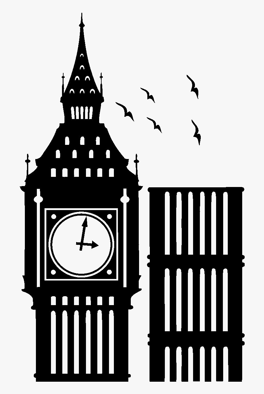 Big Ben City Of London Silhouette Clip Art - Big Ben London Silhouette, HD Png Download, Free Download