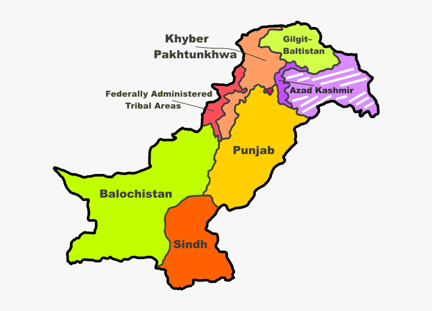 Administrative Map Of Pakistan, HD Png Download, Free Download