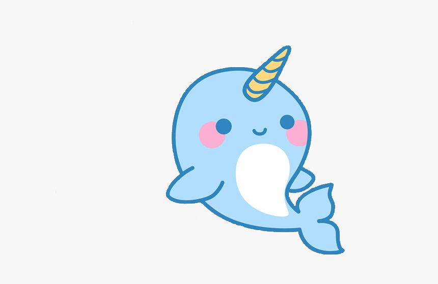 Unicorn, Narwhal, And Blue Image - Transparent Background Narwhal Clipart, HD Png Download, Free Download