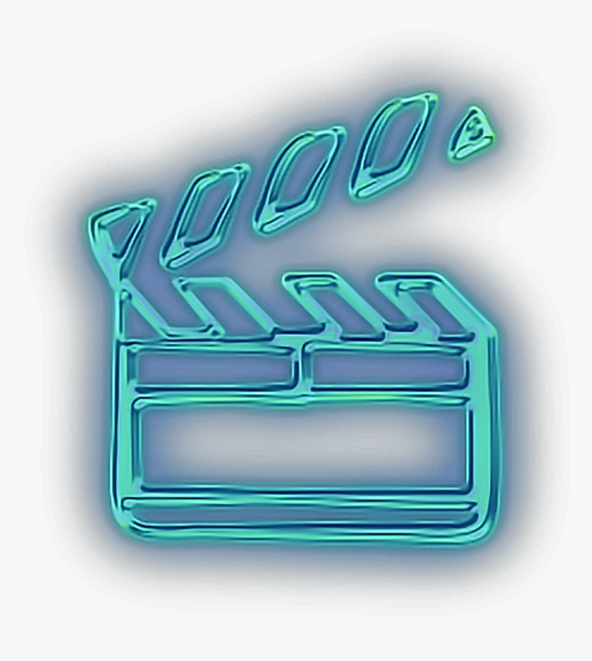 Cinema Cine Grabacion Tumblr Led Neon Blue Azul Cute - Imagens Tumblr Em Png Azul, Transparent Png, Free Download