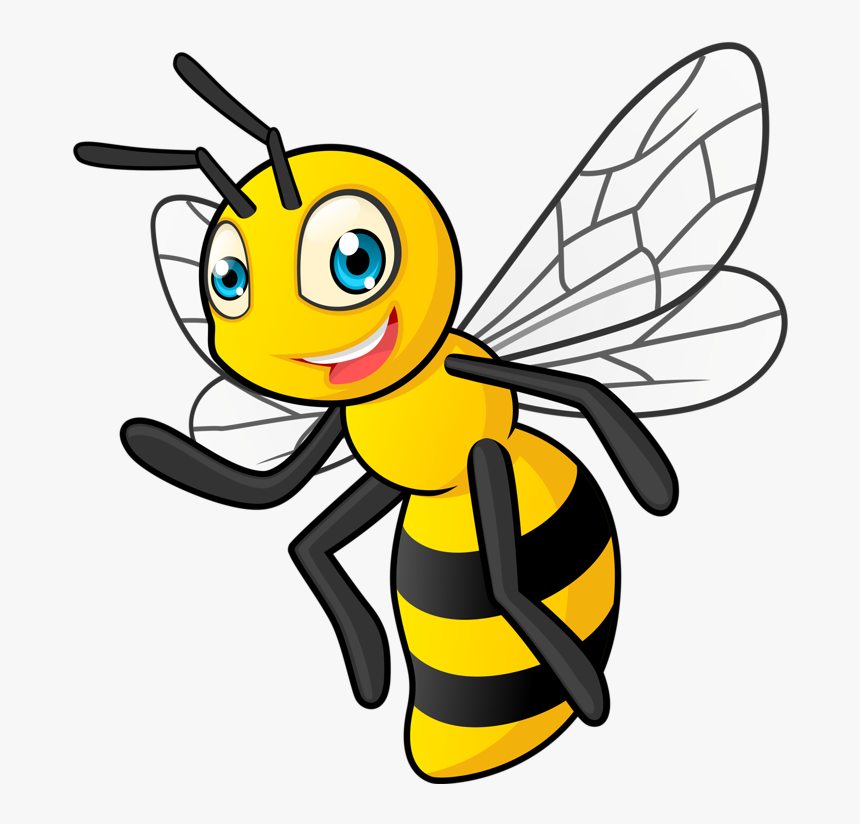 Cartoon Bee Vector Black And White, HD Png Download, Free Download